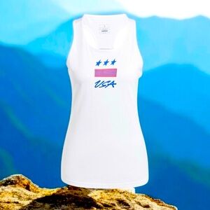 Adidas Women USA Americana Tank Top Patriotic Racerback America 250 July 4th NWT